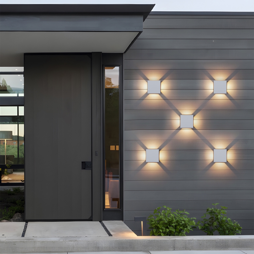 Brilagi - LED utomhusväggarmatur QUADRAY LED/6W/230V vit IP54