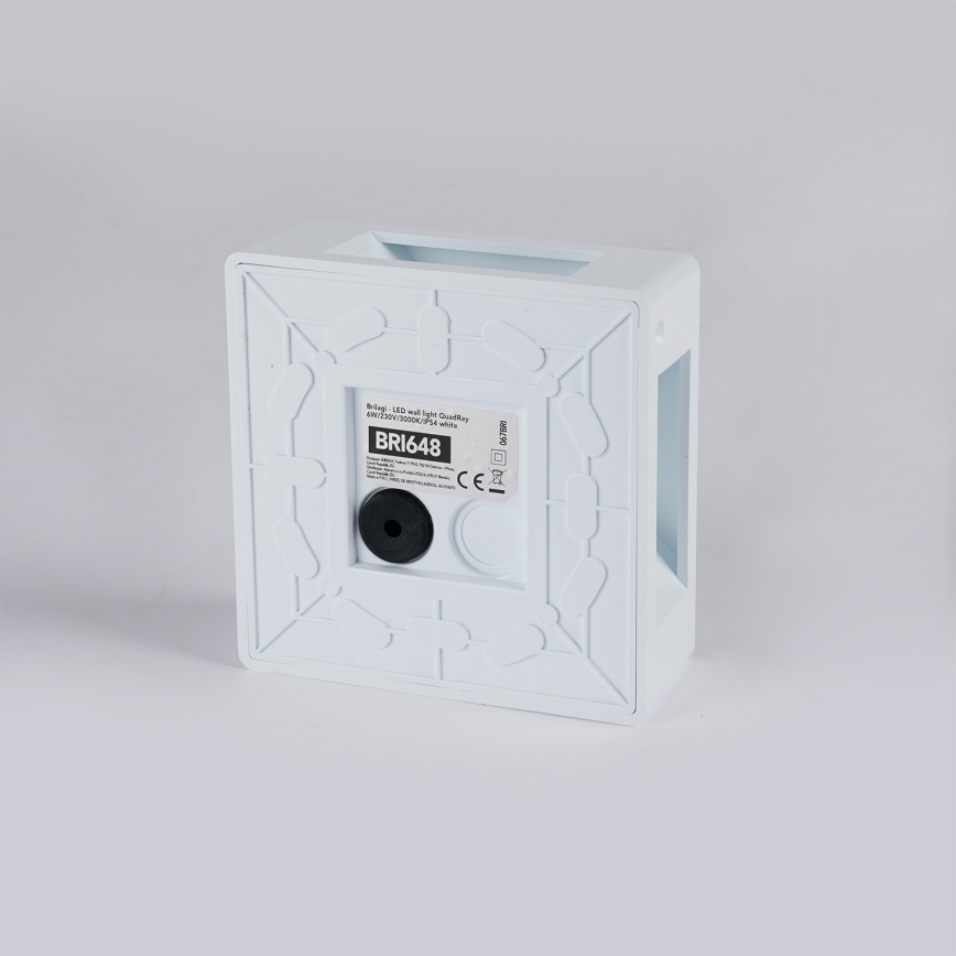 Brilagi - LED utomhusväggarmatur QUADRAY LED/6W/230V vit IP54