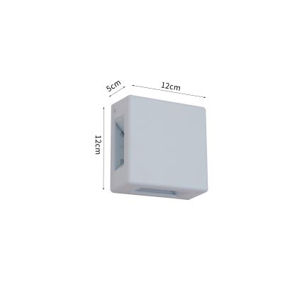 Brilagi - LED utomhusväggarmatur QUADRAY LED/6W/230V vit IP54