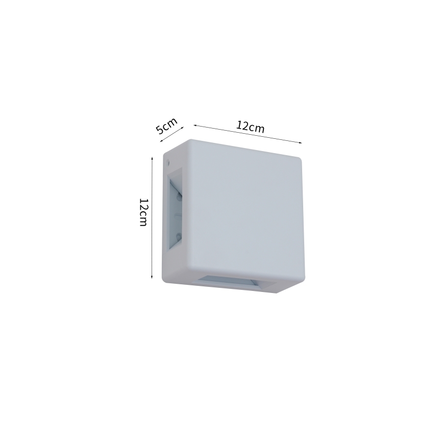 Brilagi - LED utomhusväggarmatur QUADRAY LED/6W/230V vit IP54