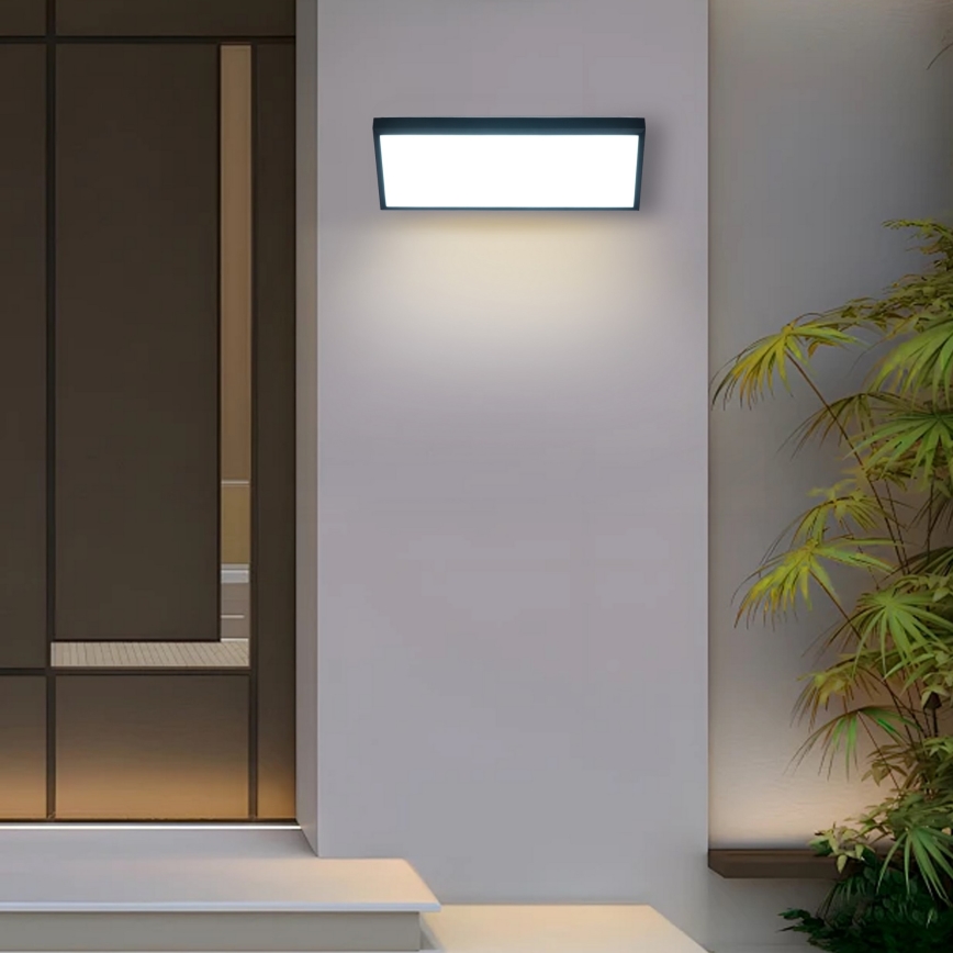 Brilagi - LED utomhusvägglampa TRIANGLE LED/42W/230V 3000/4000/6500K 45 cm svart IP65