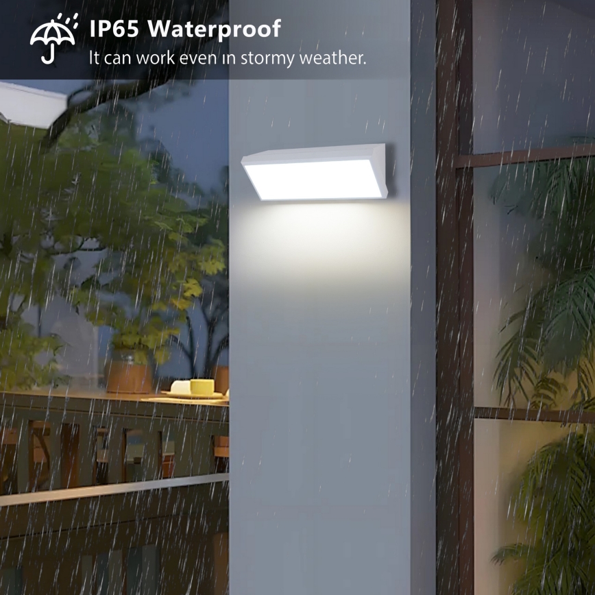 Brilagi - LED utomhusväggarmatur TRIANGLE LED/42W/230V 3000/4000/6500K 45 cm vit IP65