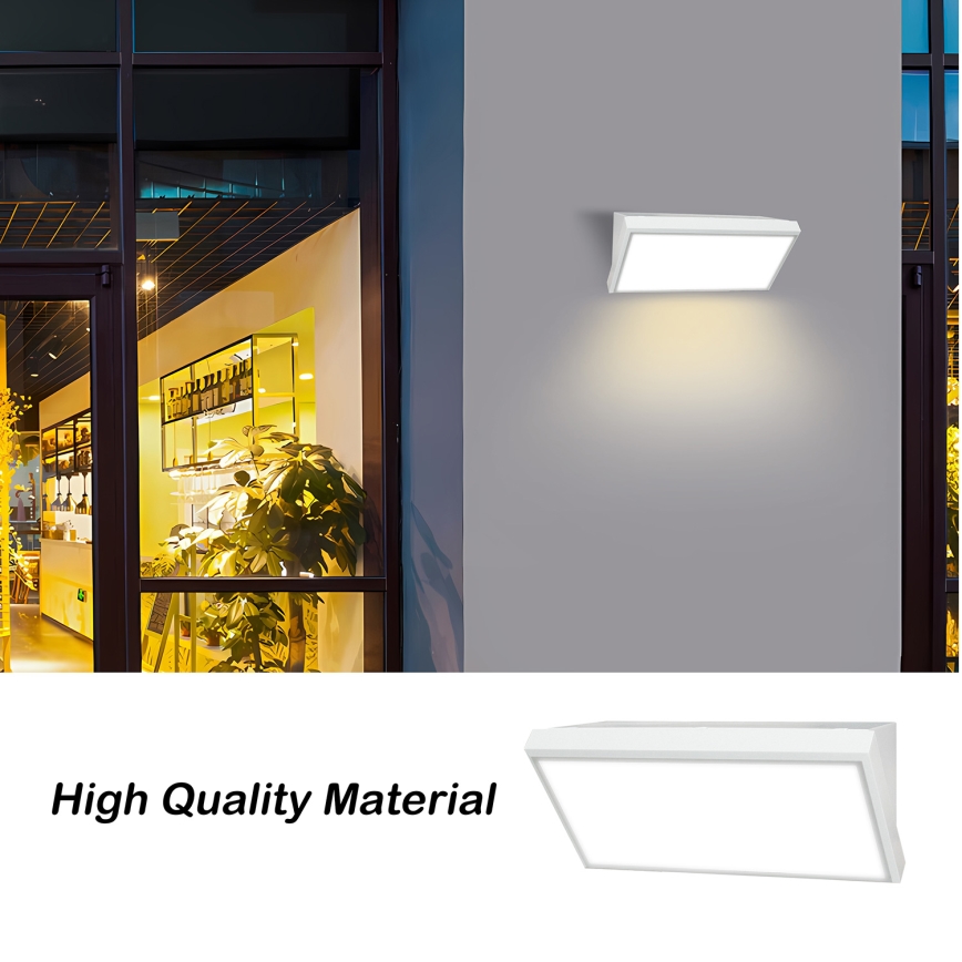 Brilagi - LED utomhusvägglampa med sensor TRIANGLE LED/20W/230V vit IP65
