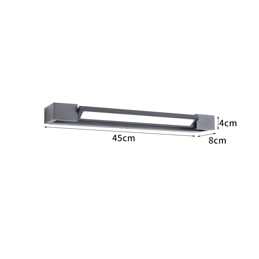 Brilagi - LED utomhusväggarmatur AQUA LINE LED/12W/230V 45 cm IP44 antracit CRI 90