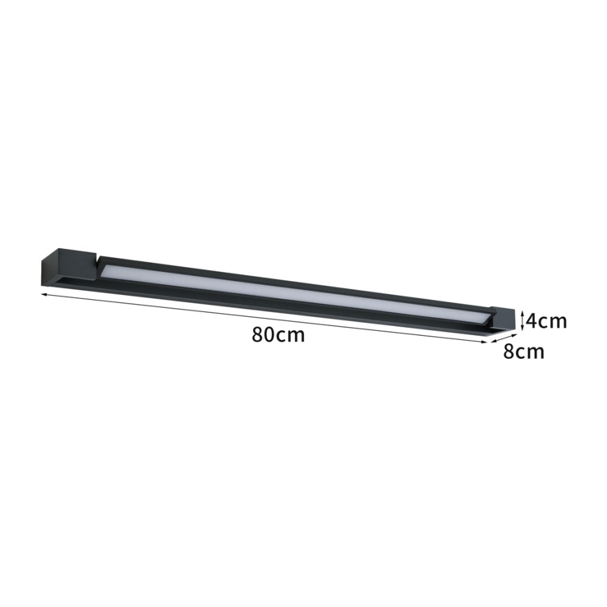 BRILAGI - LED Utomhusväggarmatur AQUA LINE LED/20W/230V 80 cm IP44 svart CRI 90