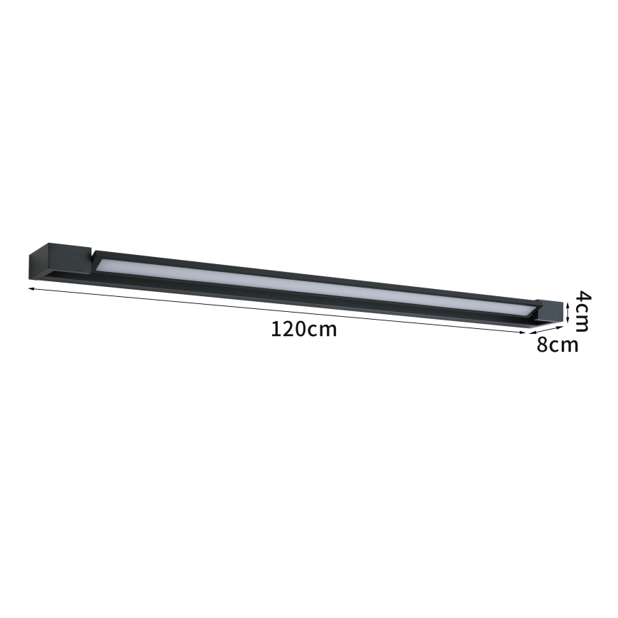 BRILAGI - LED Utomhus väggarmatur AQUA LINE LED/36W/230V 120 cm IP44 svart CRI 90