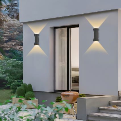 Brilagi - LED-utomhusvägglampa BICON LED/10W/230V antracit IP44