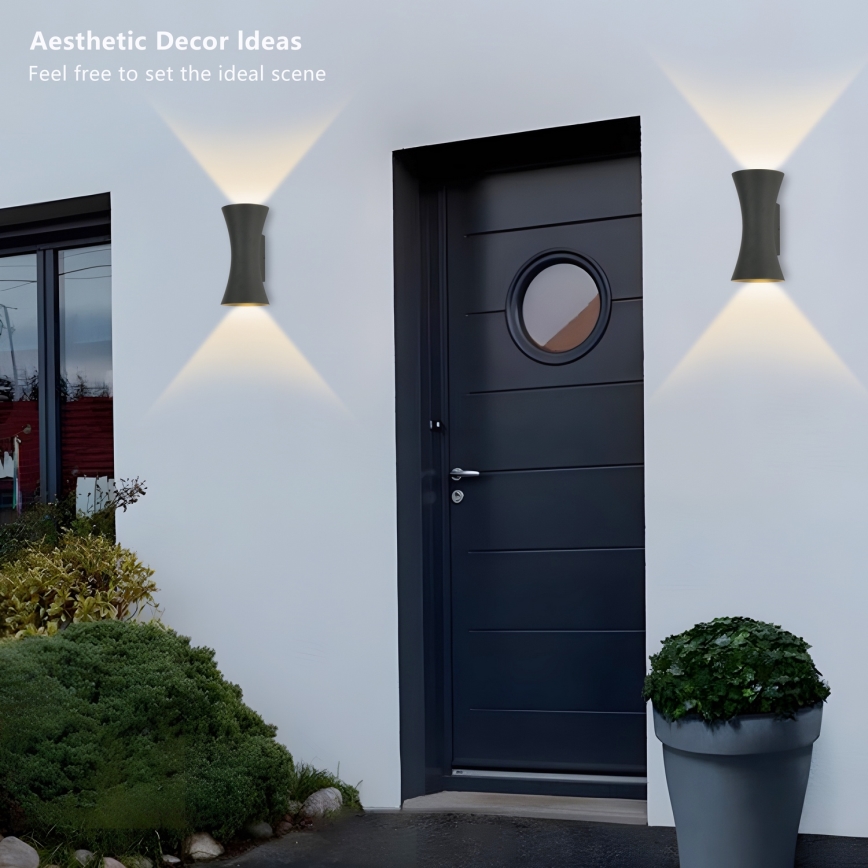 Brilagi - LED-utomhusvägglampa BICON LED/10W/230V antracit IP44