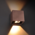 Brilagi - LED utomhusvägglampa CUBE LED/6W/230V brun IP54