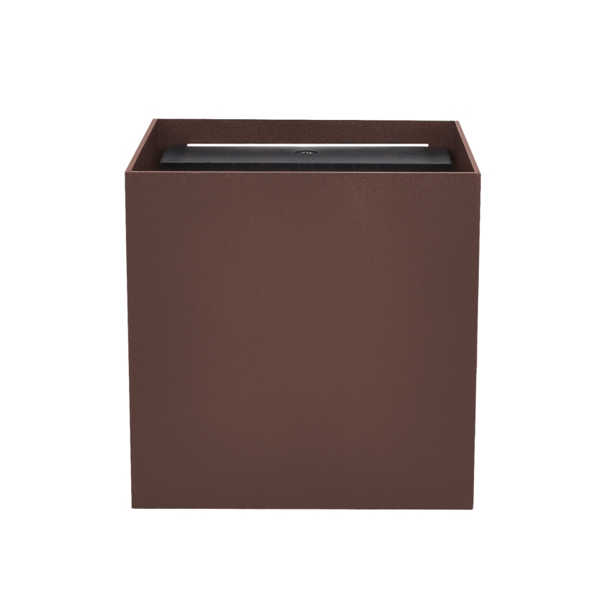 Brilagi - LED utomhusvägglampa CUBE LED/6W/230V brun IP54