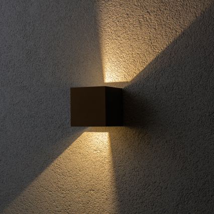 BRILAGI - LED utomhusvägglampa CUBE LED/6W/230V brun IP54