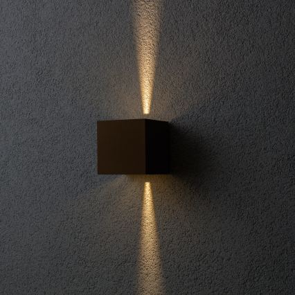 BRILAGI - LED utomhusvägglampa CUBE LED/6W/230V brun IP54