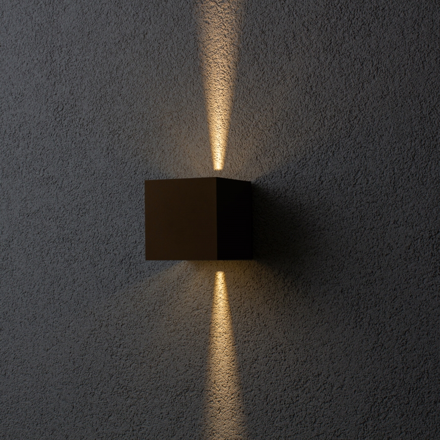 BRILAGI - LED utomhusvägglampa CUBE LED/6W/230V brun IP54