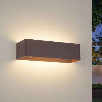 Brilagi - LED utomhusvägglampa DONNANI LED/12W/230V 30 cm brun IP44