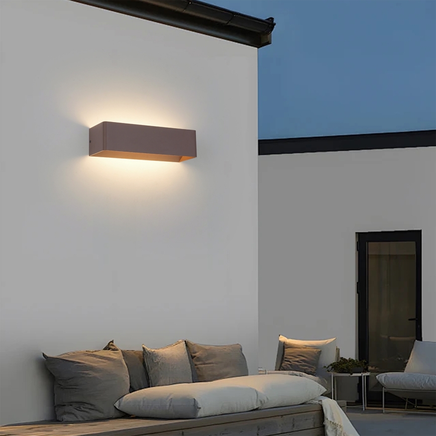 Brilagi - LED utomhusvägglampa DONNANI LED/12W/230V 30 cm brun IP44