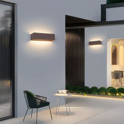 Brilagi - LED utomhusvägglampa DONNANI LED/12W/230V 30 cm brun IP44