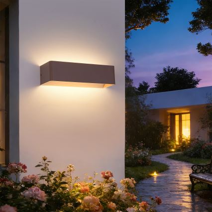 Brilagi - LED utomhusvägglampa DONNANI LED/12W/230V 30 cm brun IP44