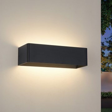 Brilagi - LED utomhusvägglampa DONNANI LED/12W/230V 30 cm svart IP44