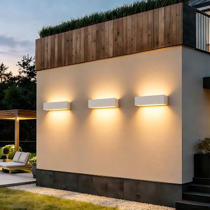 BRILAGI - LED utomhusvägglampa DONNANI LED/12W/230V 30 cm vit IP44