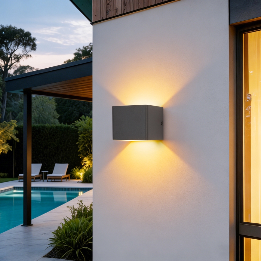 BRILAGI - LED utomhusvägglampa DONNANI LED/5W/230V 10 cm antracit IP44