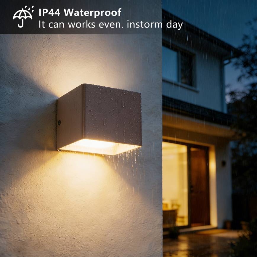 BRILAGI - LED utomhusvägglampa DONNANI LED/5W/230V 10 cm brun IP44