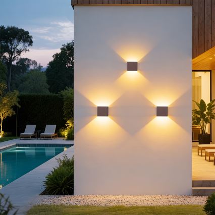 BRILAGI - LED utomhusvägglampa DONNANI LED/5W/230V 10 cm brun IP44