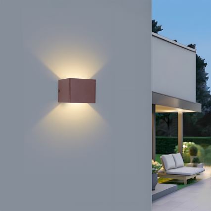 BRILAGI - LED utomhusvägglampa DONNANI LED/5W/230V 10 cm brun IP44