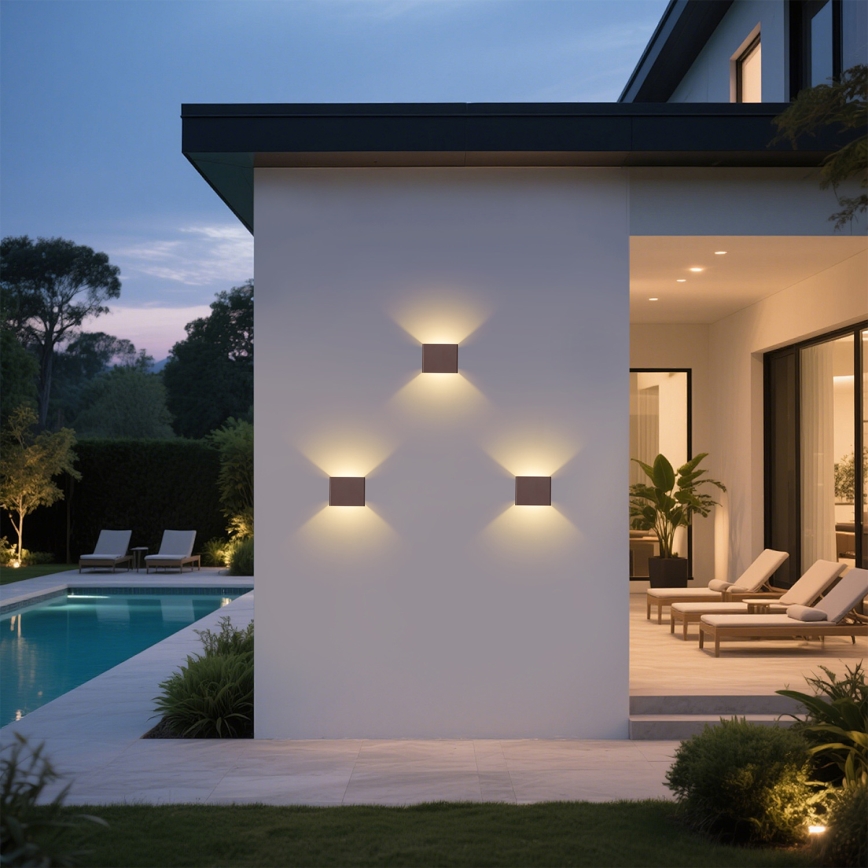BRILAGI - LED utomhusvägglampa DONNANI LED/5W/230V 10 cm brun IP44
