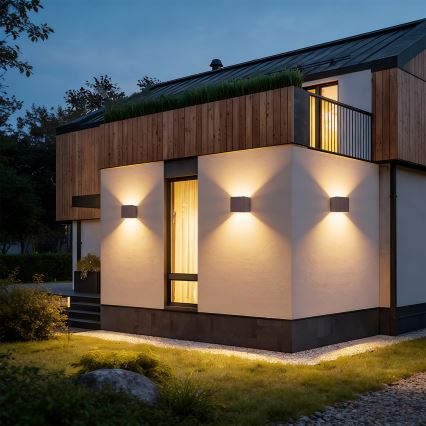 BRILAGI - LED utomhusvägglampa DONNANI LED/5W/230V 10 cm brun IP44