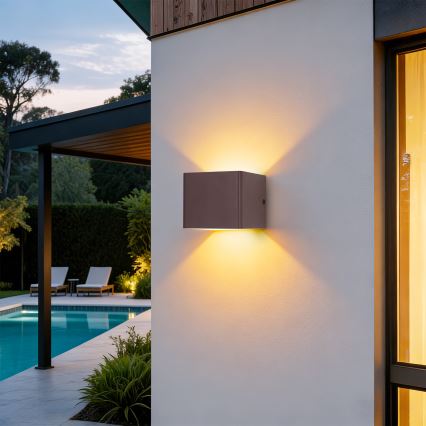 BRILAGI - LED utomhusvägglampa DONNANI LED/5W/230V 10 cm brun IP44