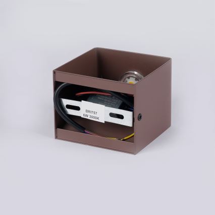 BRILAGI - LED utomhusvägglampa DONNANI LED/5W/230V 10 cm brun IP44