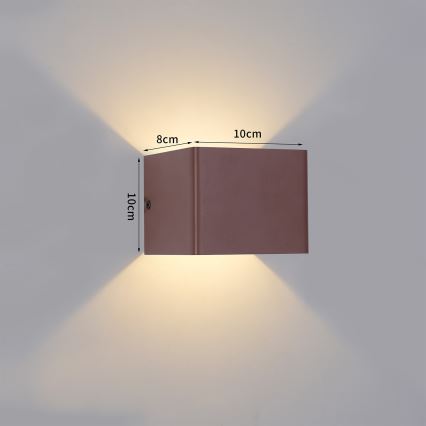 BRILAGI - LED utomhusvägglampa DONNANI LED/5W/230V 10 cm brun IP44