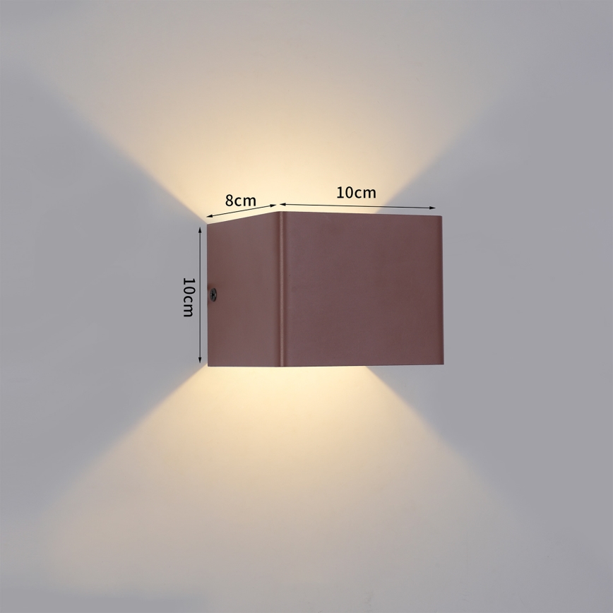 BRILAGI - LED utomhusvägglampa DONNANI LED/5W/230V 10 cm brun IP44