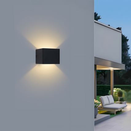 BRILAGI - LED utomhusvägglampa DONNANI LED/5W/230V 10 cm svart IP44