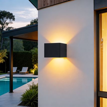 BRILAGI - LED utomhusvägglampa DONNANI LED/5W/230V 10 cm svart IP44