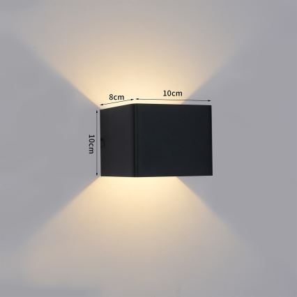 BRILAGI - LED utomhusvägglampa DONNANI LED/5W/230V 10 cm svart IP44