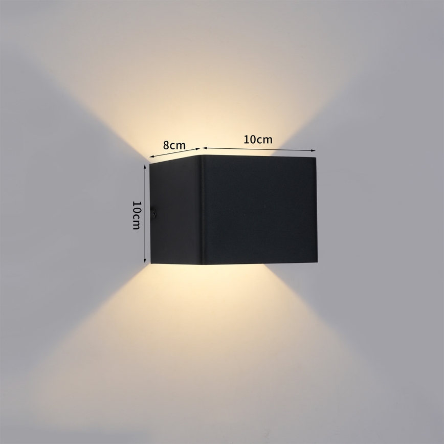 BRILAGI - LED utomhusvägglampa DONNANI LED/5W/230V 10 cm svart IP44