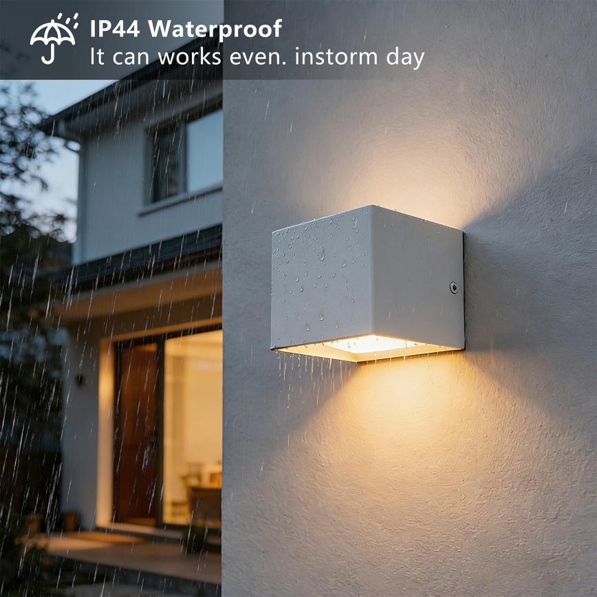 Brilagi - LED utomhusvägglampa DONNANI LED/5W/230V 10 cm vit IP44