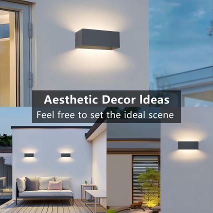 BRILAGI - LED utomhusvägglampa DONNANI LED/7W/230V 20 cm antracit IP44