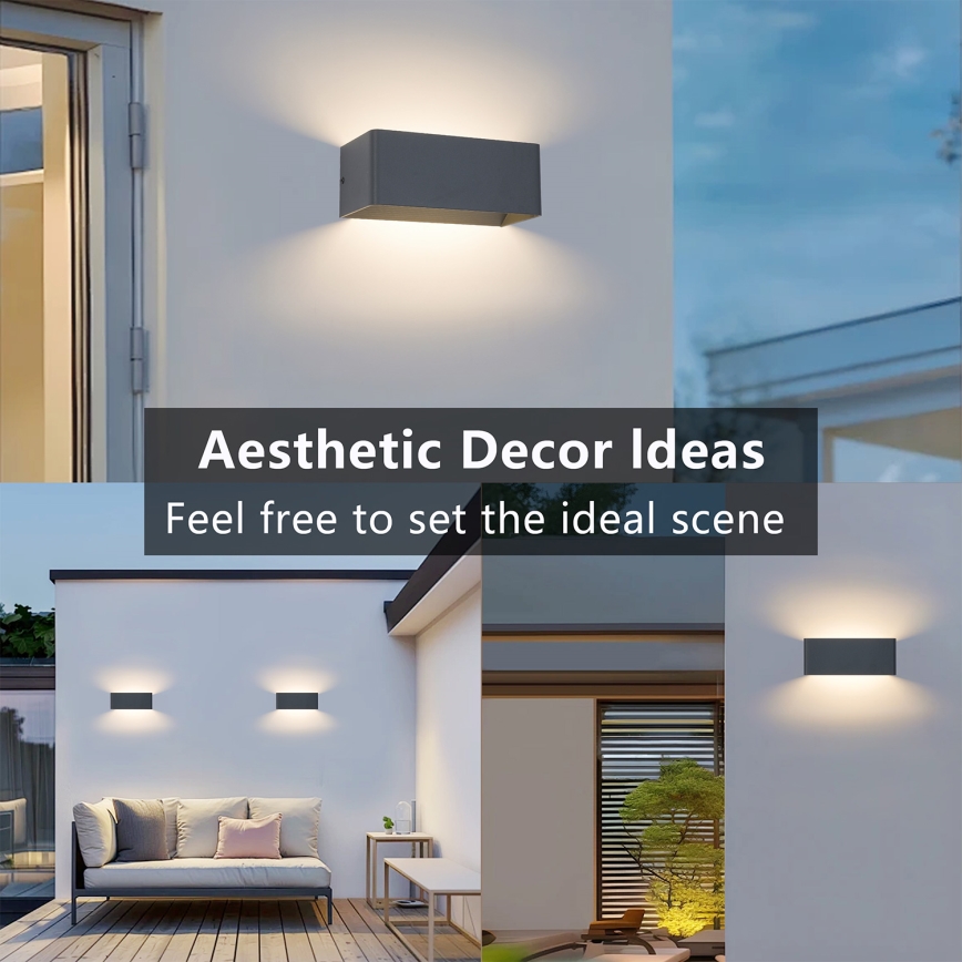 BRILAGI - LED utomhusvägglampa DONNANI LED/7W/230V 20 cm antracit IP44