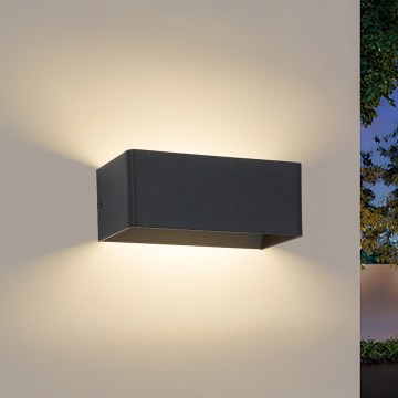 Brilagi - LED utomhusvägglampa DONNANI LED/7W/230V 20 cm svart IP44