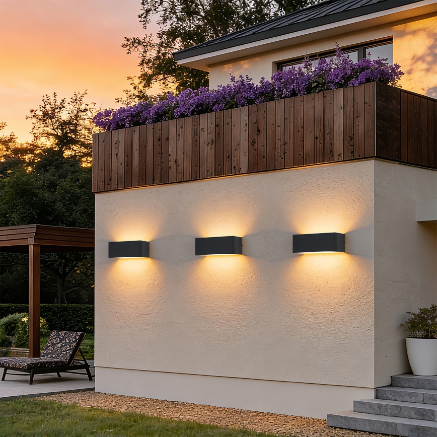 BRILAGI - LED utomhusvägglampa DONNANI LED/7W/230V 20 cm svart IP44