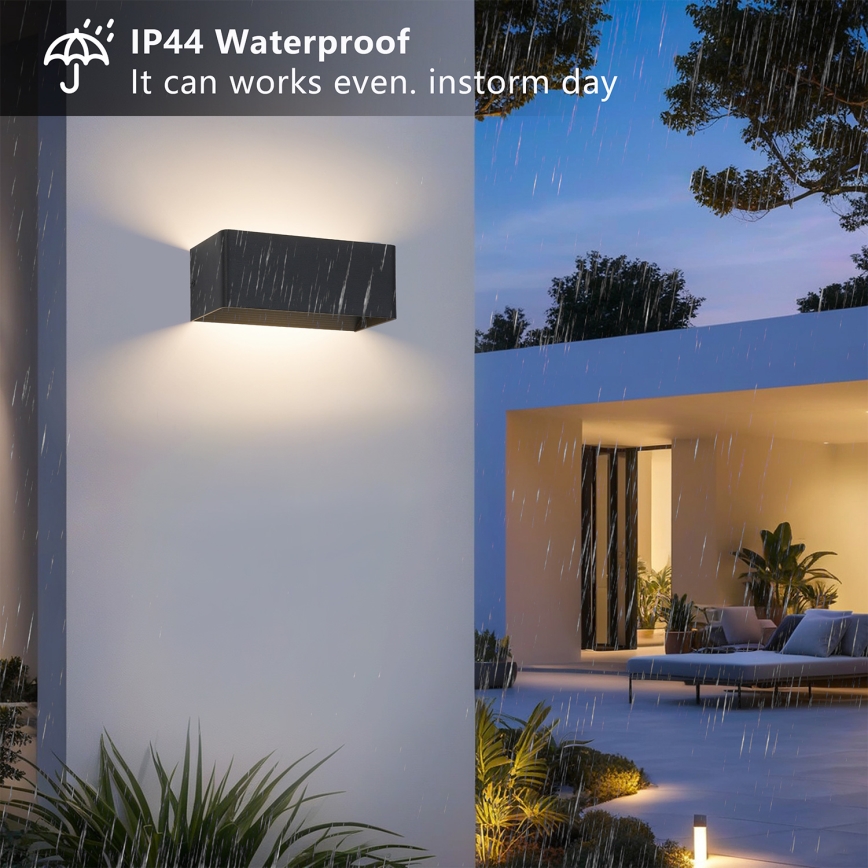 BRILAGI - LED utomhusvägglampa DONNANI LED/7W/230V 20 cm svart IP44