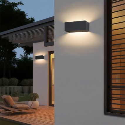 BRILAGI - LED utomhusvägglampa DONNANI LED/7W/230V 20 cm svart IP44