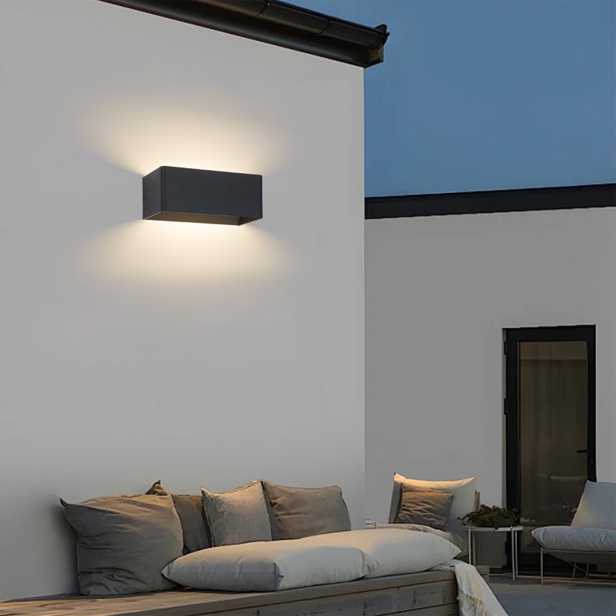 BRILAGI - LED utomhusvägglampa DONNANI LED/7W/230V 20 cm svart IP44