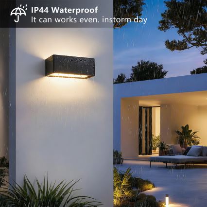 BRILAGI - LED utomhusvägglampa DONNANI LED/7W/230V 20 cm svart IP44