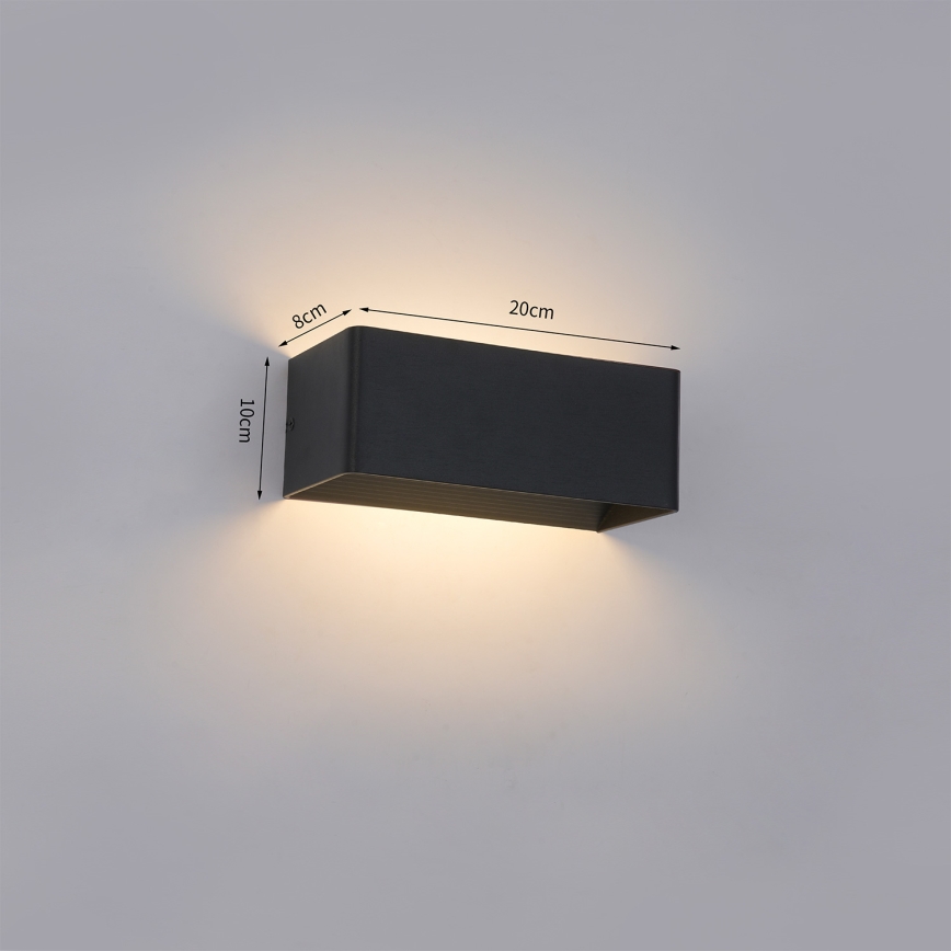 BRILAGI - LED utomhusvägglampa DONNANI LED/7W/230V 20 cm svart IP44