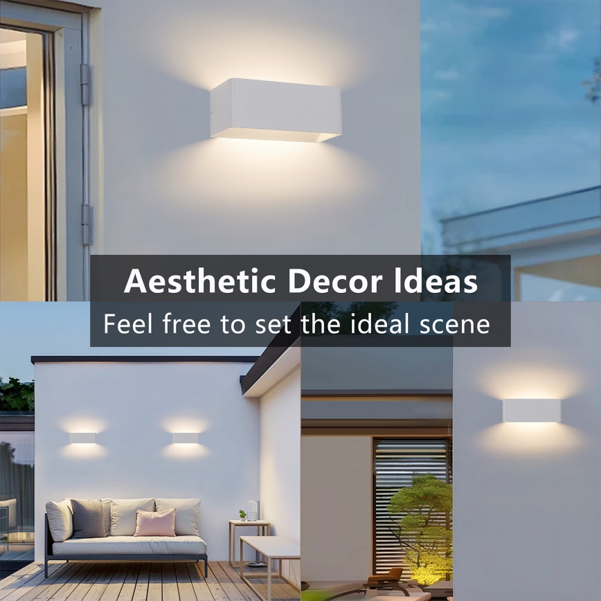 BRILAGI - LED utomhusvägglampa DONNANI LED/7W/230V 20 cm vit IP44