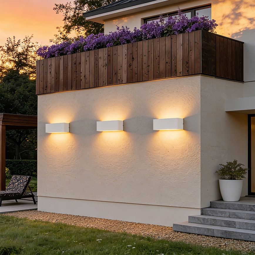 BRILAGI - LED utomhusvägglampa DONNANI LED/7W/230V 20 cm vit IP44