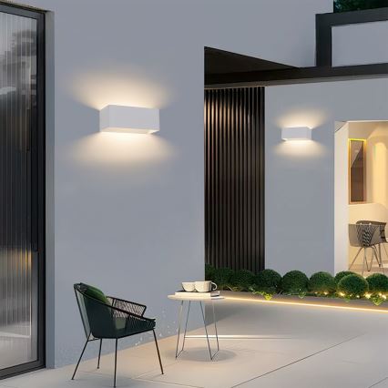 BRILAGI - LED utomhusvägglampa DONNANI LED/7W/230V 20 cm vit IP44
